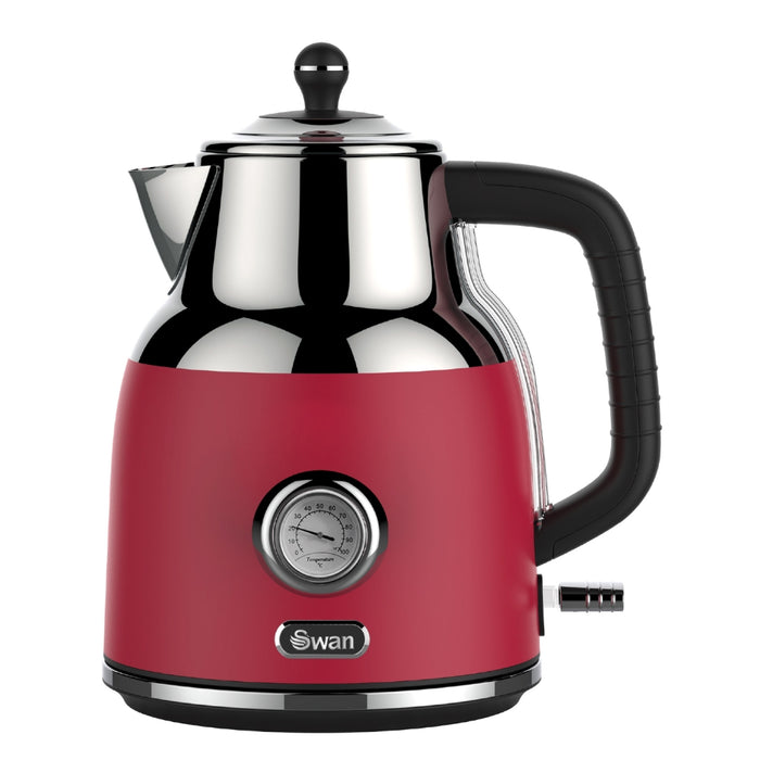 Swan 1.7 Litre Cordless Kettle with Temperature Gauge - 3 Colour Options