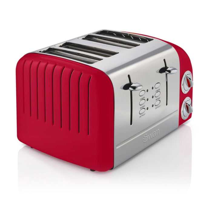 Swan 4-Slice Retro Toaster - 3 Colour Options