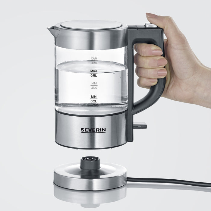 Severin Electric Glass Kettle, 0.5L, 1000W