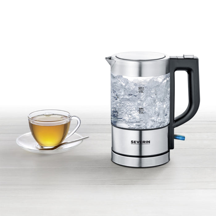 Severin Electric Glass Kettle, 0.5L, 1000W