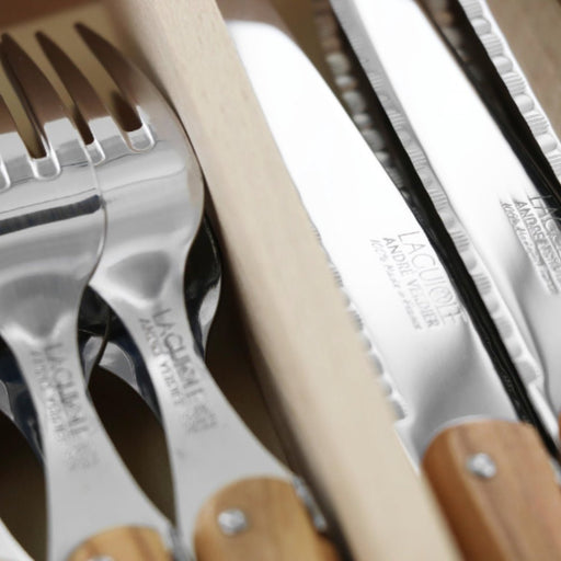 Andre Verdier 12 Piece Cutlery Set - Olive Wood - Gourmet Gear