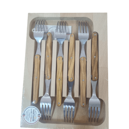 Andre Verdier Dinner Forks, Set of 6 - Olive Wood - Gourmet Gear