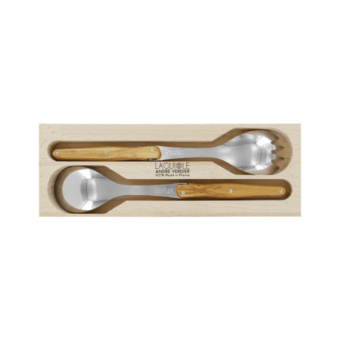 Andre Verdier Salad Server Set , Set of 2 - Olive Wood - Gourmet Gear