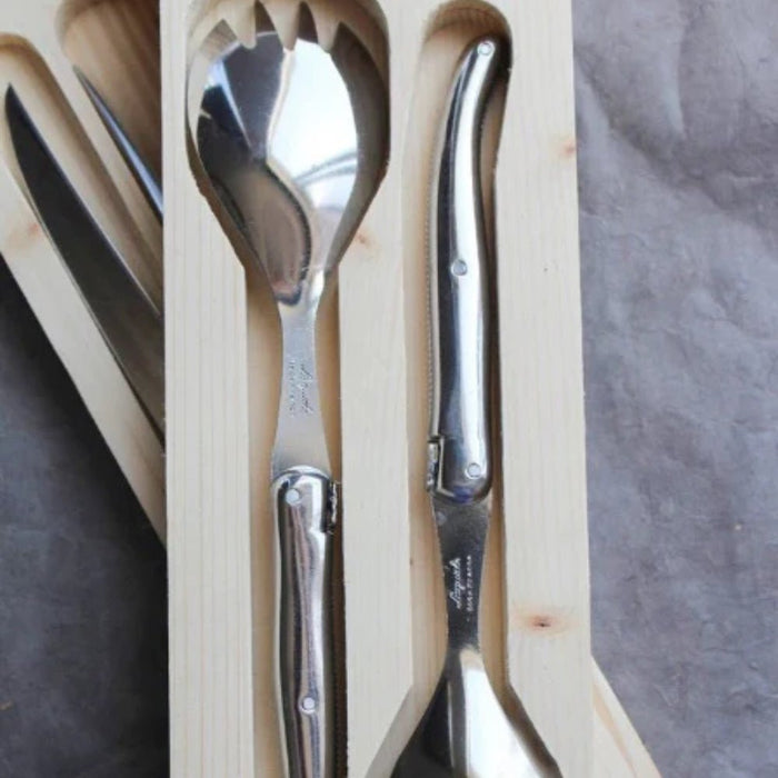 Andre Verdier Salad Server Set, Set of 2 - Stainless Steel - Gourmet Gear