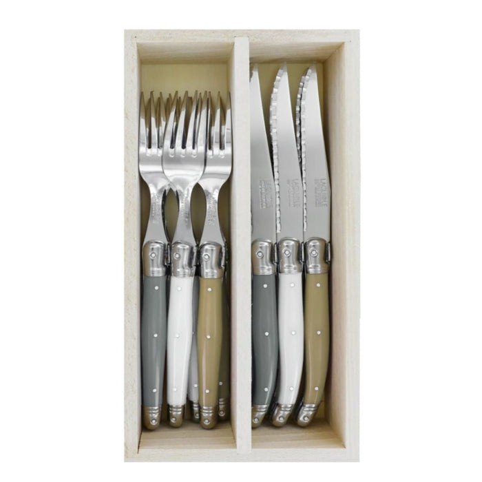 Andre Verdier Steak Knives & Forks Set - 8 Colours - Gourmet Gear