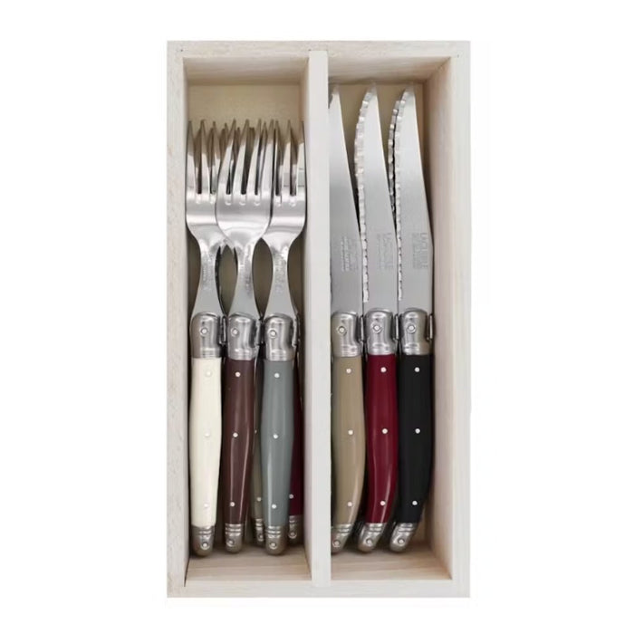 Andre Verdier Steak Knives & Forks Set - 8 Colours - Gourmet Gear