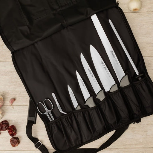 Arcos 8 Piece Knife Roll Bag - Gourmet Gear