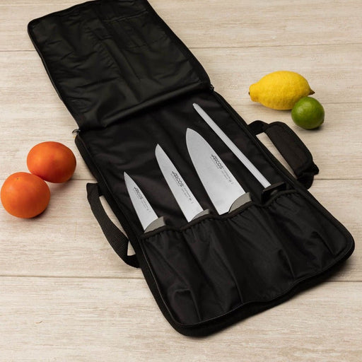 Arcos Black Knife Bag - 4 Piece - Gourmet Gear