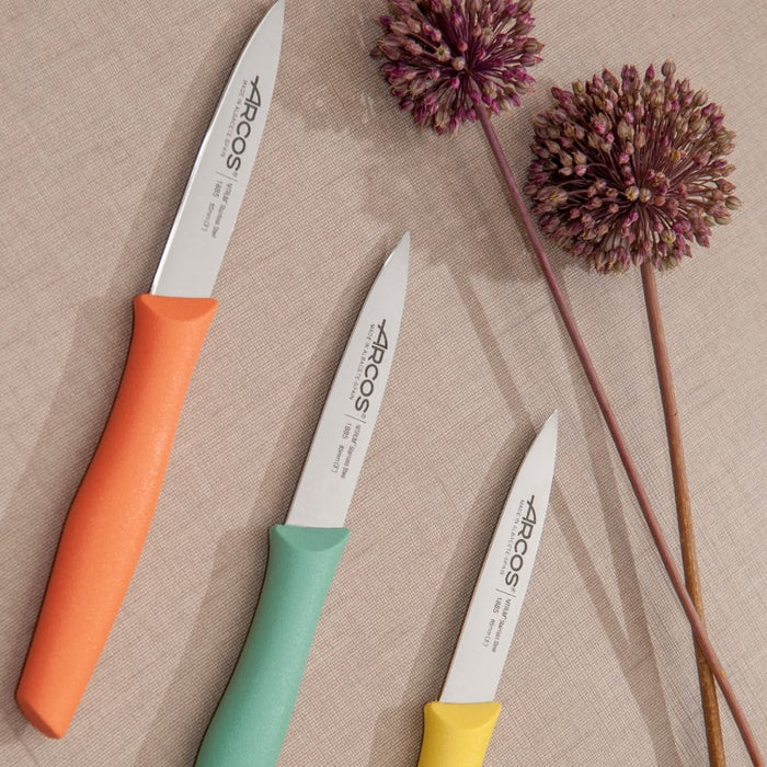 Arcos Nova Paring Knives Set Pastel Coloured Handles - Gourmet Gear