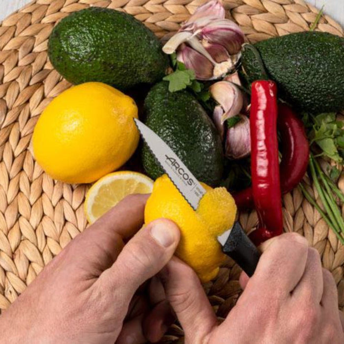 Arcos Nova Serrated Paring Knife - 100mm in various coloured handles - Gourmet Gear
