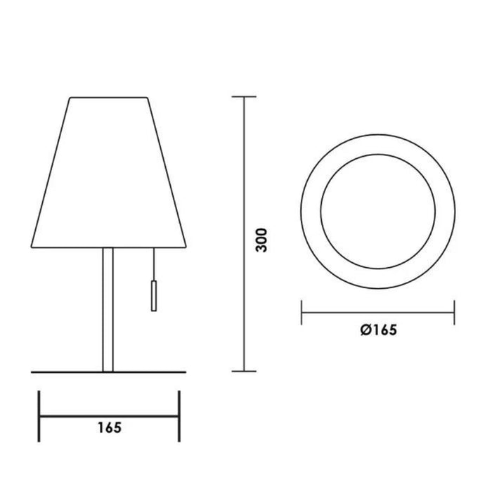 Bijoux LED Portable Black or White Rechargeable Table Lamp