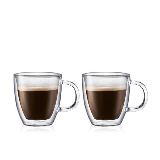 Bodum Bistro Double Wall Cafe Latte Mug 0.45L - 2pc Set - Gourmet Gear