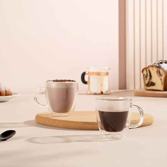 Bodum Bistro Double Wall Cafe Latte Mug 0.45L - 2pc Set - Gourmet Gear