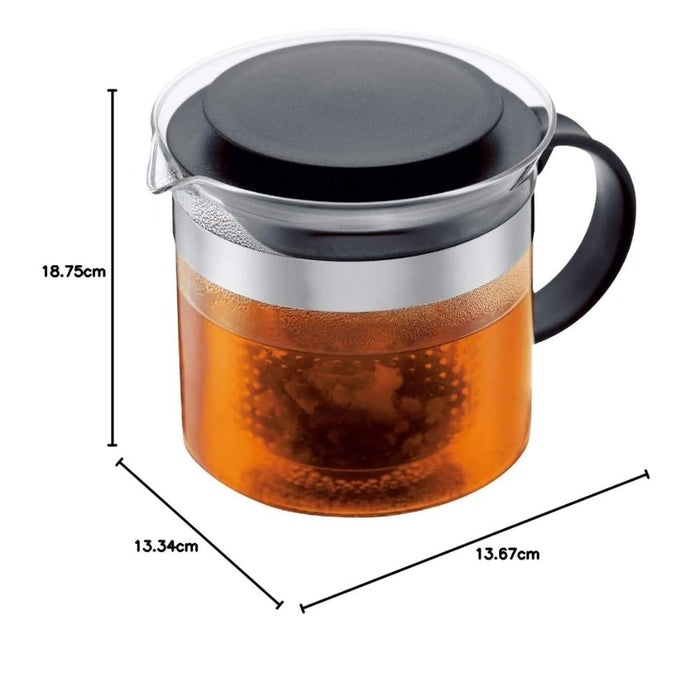 Bodum Bistro Nouveau Tea Pot 1 litre - Black - Gourmet Gear