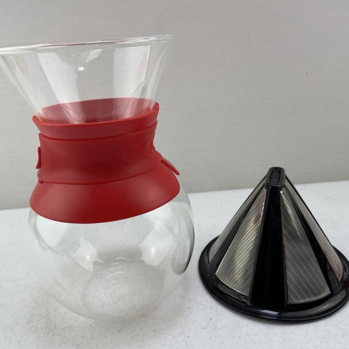 Bodum Pour Over Coffee Maker 1 litre - Red - Gourmet Gear