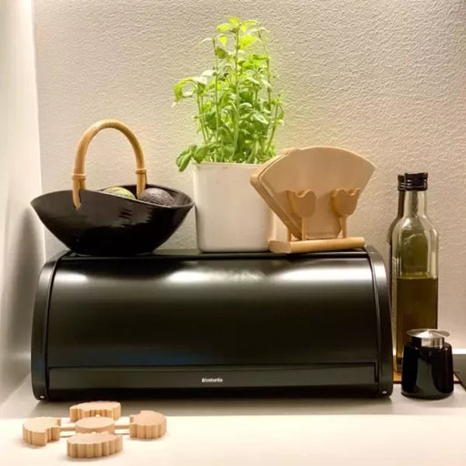 Brabantia Bread Bin Roll Top - Matt Black - Gourmet Gear