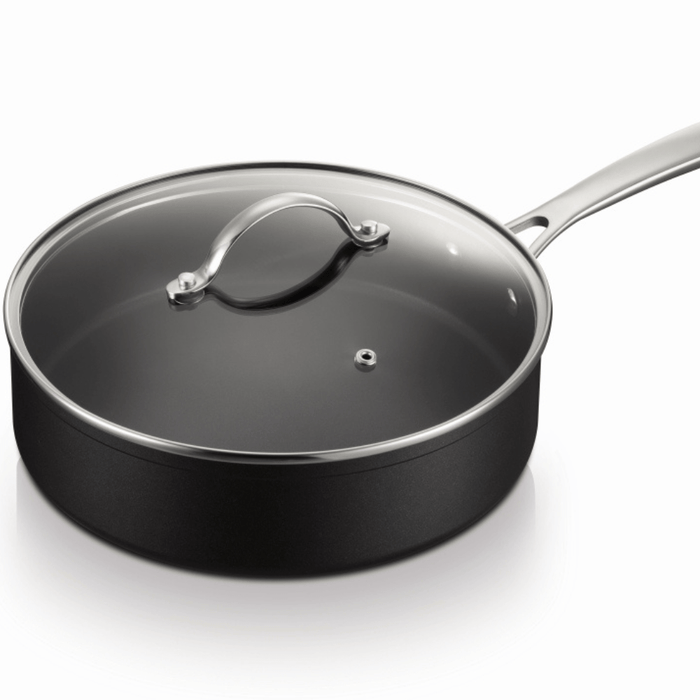 Brabantia Chrome 24cm Sauté Pan with lid - Gourmet Gear