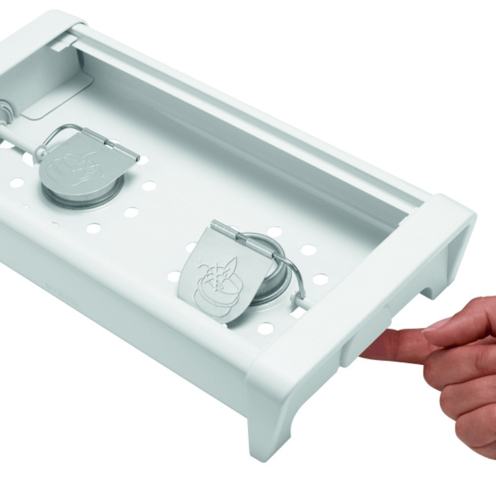Brabantia Food Warmer, 2 Burner – White/Grey - Gourmet Gear