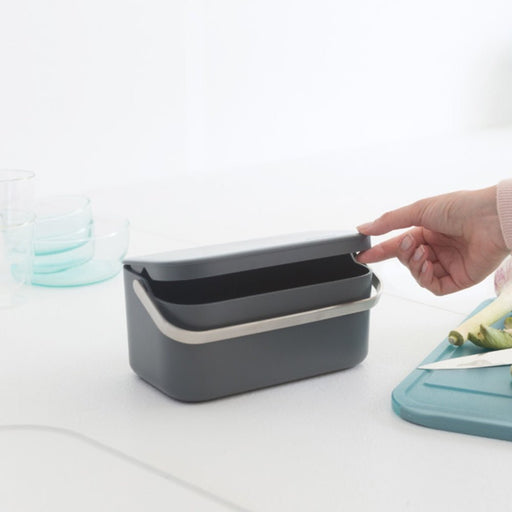 Brabantia Food Waste Caddy - Dark Grey - Gourmet Gear