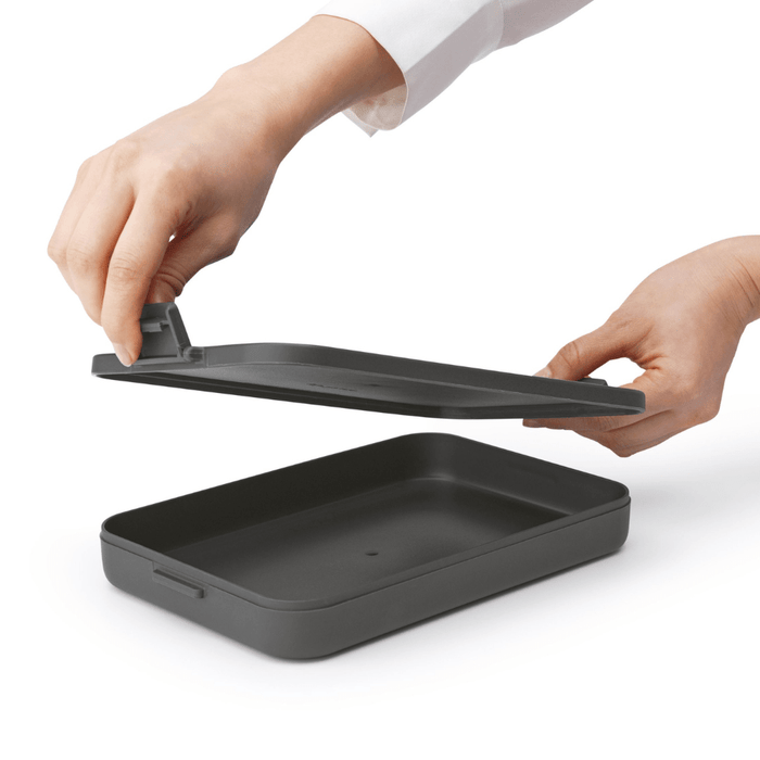Brabantia Make & Take Lunch Box - Flat, Dark Grey - Gourmet Gear