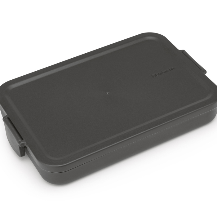 Brabantia Make & Take Lunch Box - Flat, Dark Grey - Gourmet Gear