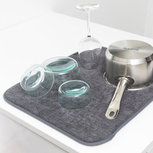 Brabantia Microfiber Dish Drying Mat - Dark Grey - Gourmet Gear