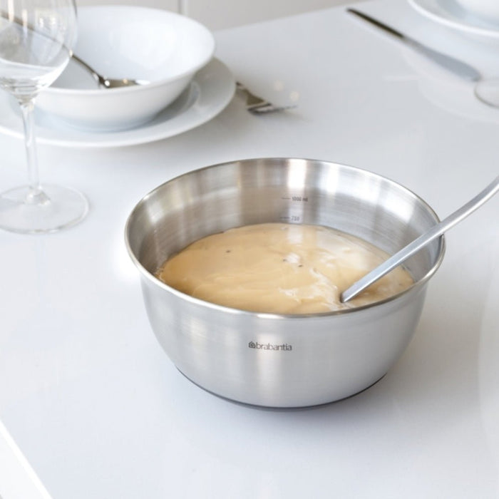 Brabantia Mixing Bowl 1.0L Matt Steel - Gourmet Gear