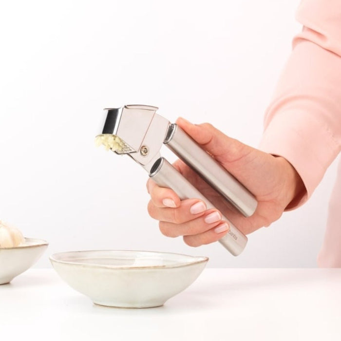 Brabantia Profile Garlic Press - Matt Steel - Gourmet Gear