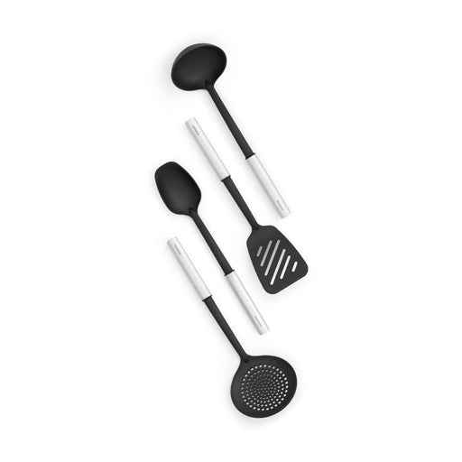 Brabantia Profile Kitchen Utensils Set, Non - Stick - Matt Steel - Gourmet Gear