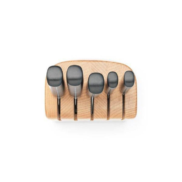 Brabantia Profile Knife Block plus 5 Knives - Wood - Gourmet Gear
