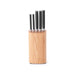 Brabantia Profile Knife Block plus 5 Knives - Wood - Gourmet Gear