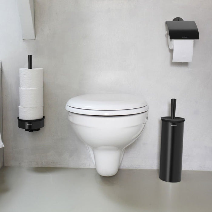 Brabantia Profile Toilet Brush and Holder – Black - Gourmet Gear