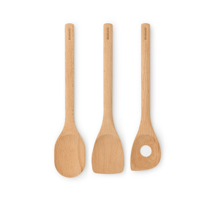 Brabantia Profile Wooden Kitchen Utensil Set of 3 - Gourmet Gear