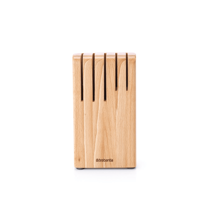 Brabantia Profile Wooden Knife Block - Beech Wood - Gourmet Gear