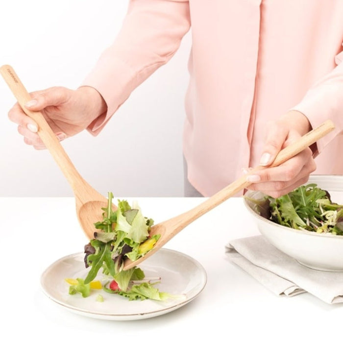 Brabantia Profile Wooden Salad Servers - Beech Wood - Gourmet Gear