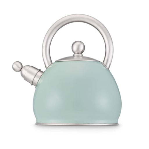 Brabantia Relax+ Whistling Kettle 2.5 litre - White ,Inox & Green - Gourmet Gear