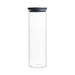 Brabantia Stackable Glass Jar 1.9 litre - Dark Grey Lid - Gourmet Gear