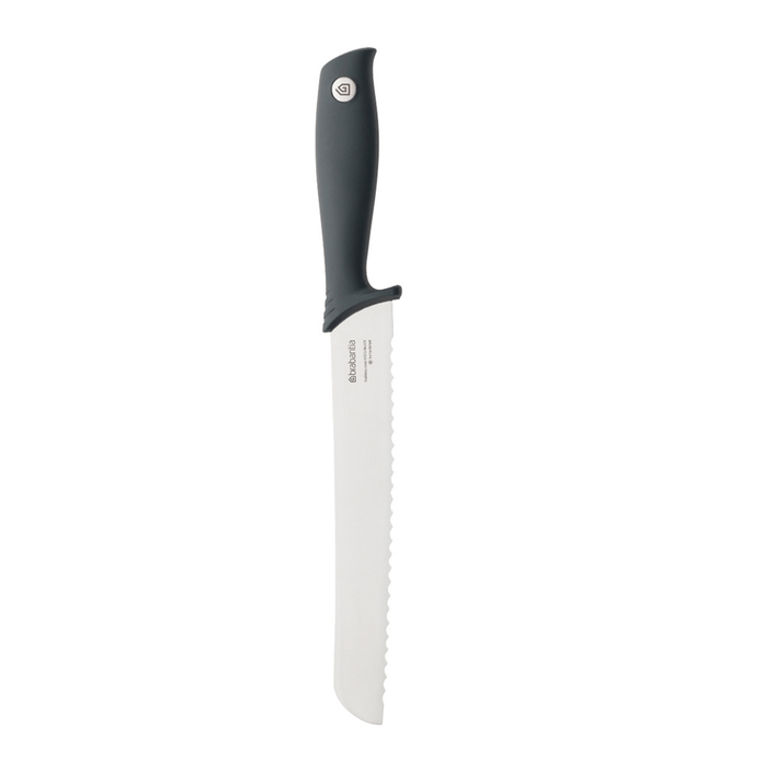 Brabantia Tasty+ Bread Knife - Dark Grey - Gourmet Gear