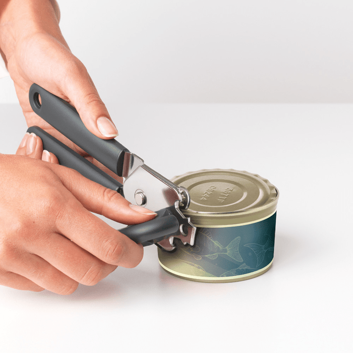 Brabantia Tasty+ Can Opener plus Bottle Opener - Dark Grey - Gourmet Gear