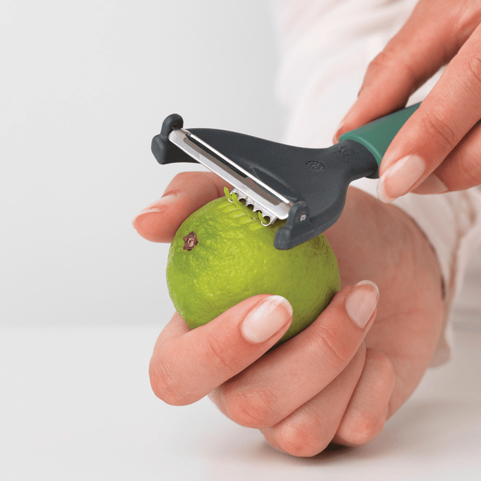 Brabantia Tasty+ Food Y - Peeler plus Zester - Fir Green - Gourmet Gear