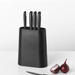 Brabantia Tasty+ Knife Block with 5 Knives - Dark Grey - Gourmet Gear
