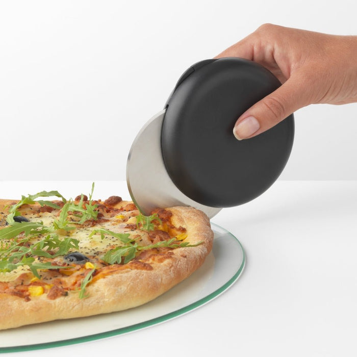 Brabantia Tasty+ Pizza Cutter plus Blade Guard - Dark Grey - Gourmet Gear