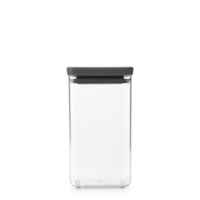 Brabantia Tasty+ Square Canister 1.6 litre - Dark Grey Lid - Gourmet Gear