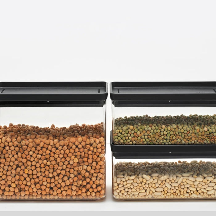 Brabantia Tasty+ Stackable Canister, 1.5 litre - Dark Grey - Gourmet Gear