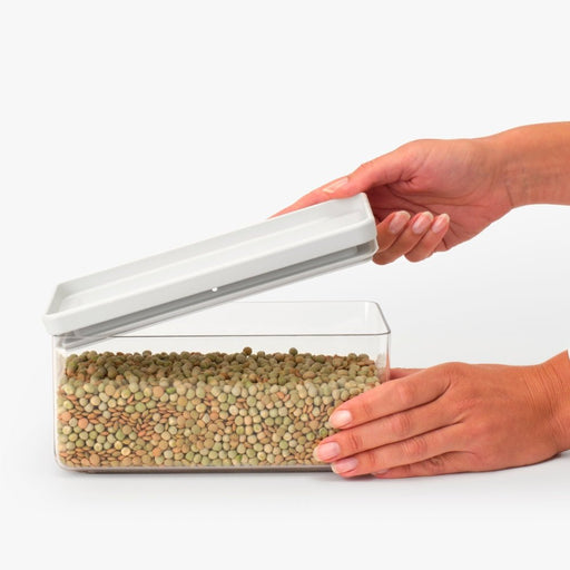 Brabantia Tasty+ Stackable Canister, 1.5 litre - Light Grey - Gourmet Gear