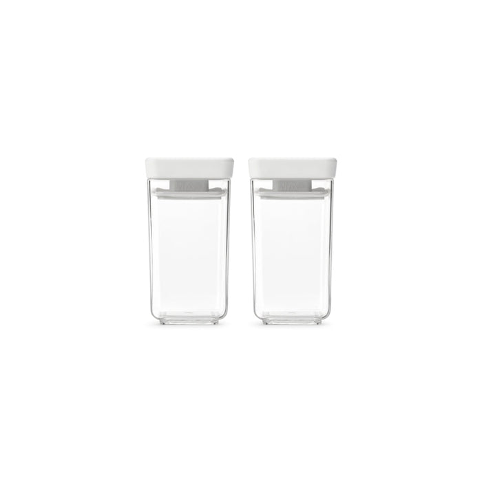 Brabantia Tasty+ Stackable Canister, Set of 2 (2 x 0.15 litre) - Light Grey - Gourmet Gear