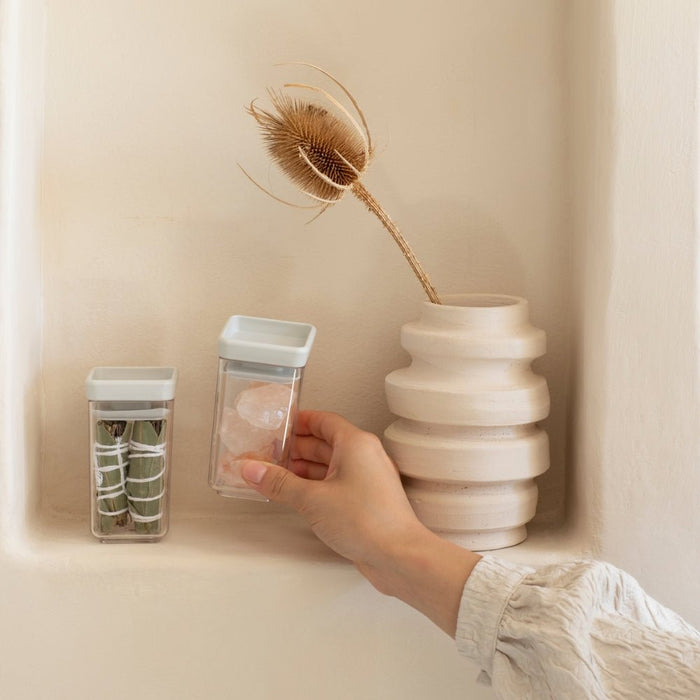 Brabantia Tasty+ Stackable Canister, Set of 2 (2 x 0.15 litre) - Light Grey - Gourmet Gear