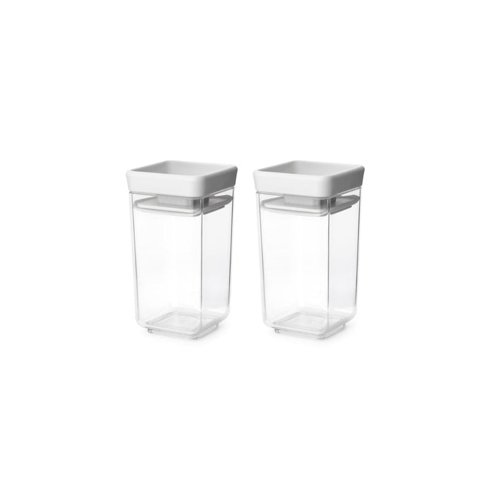 Brabantia Tasty+ Stackable Canister, Set of 2 (2 x 0.15 litre) - Light Grey - Gourmet Gear