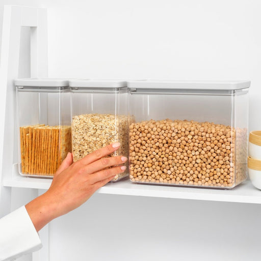 Brabantia Tasty+ Stackable Canister, Set of 3 - Light Grey - Gourmet Gear