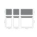 Brabantia Tasty+ Stackable Canister, Set of 3 - Light Grey - Gourmet Gear